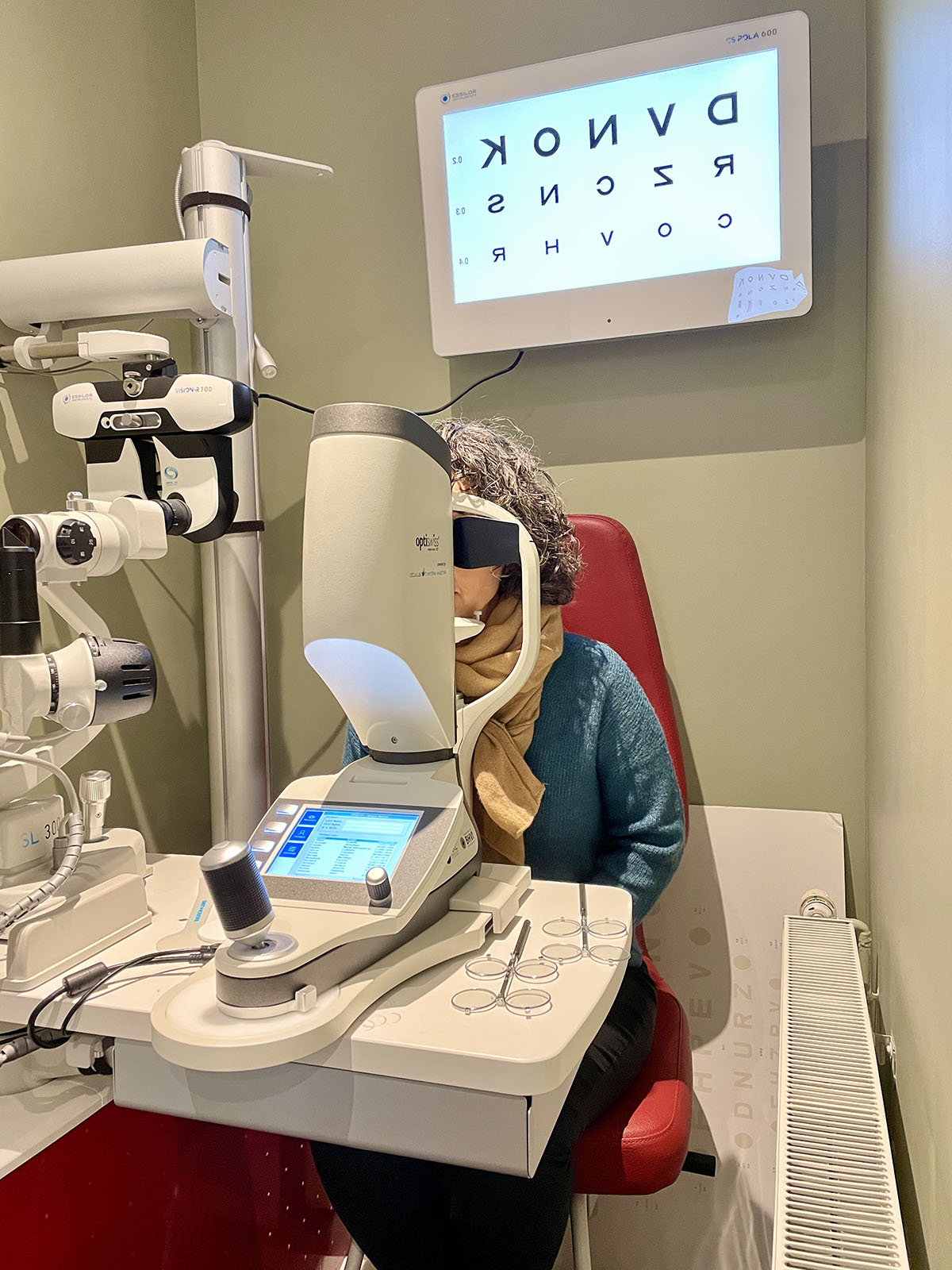 Controle de la vision d'une cliente